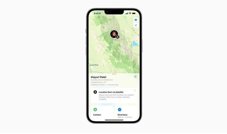 洛川苹果14维修分享iPhone14系列中 FindMy功能通过卫星分享位置方法教程 