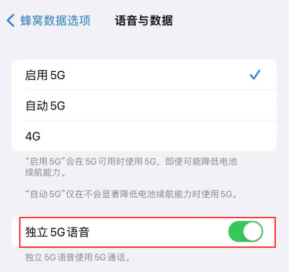 洛川苹果14维修分享iPhone 14 Pro如何开启VoNR 