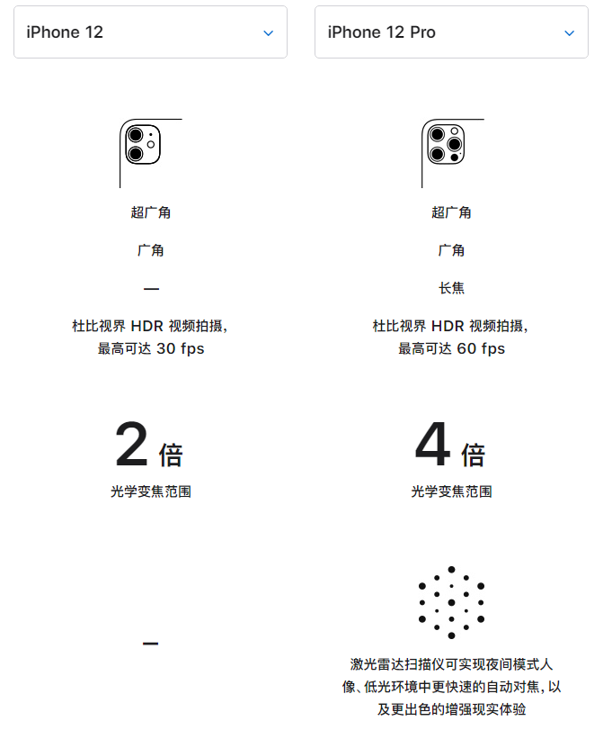 洛川苹果手机维修分享苹果 iPhone 12 与 iPhone 12 Pro 选哪款 